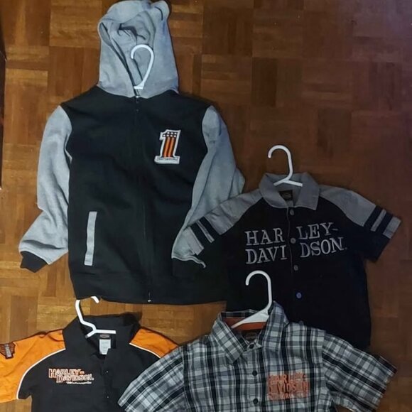 All for $100 - Authentic set of children's Harley Davdison shirts ages 4 to 10 - Picture 1 of 11
